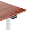 Adjustable Height Table Up Up Thor White, Table top L Dark Walnut
