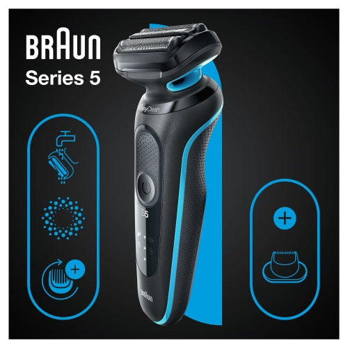 Braun Series 5 51-M1200s Shaver, Black/Mint