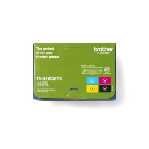 Brother TN-243CMYK (TN243CMYK) Toner Cartridge, Black, Cyan, Magenta, Yellow