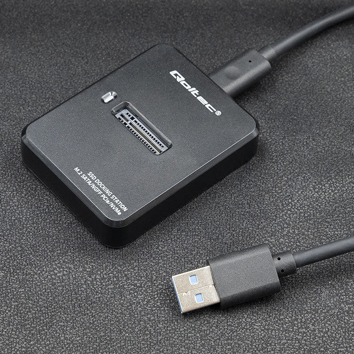 Qoltec Docking station SSD  M.2 SATA/PCIe | NGFF/NVMe | USB 3.1