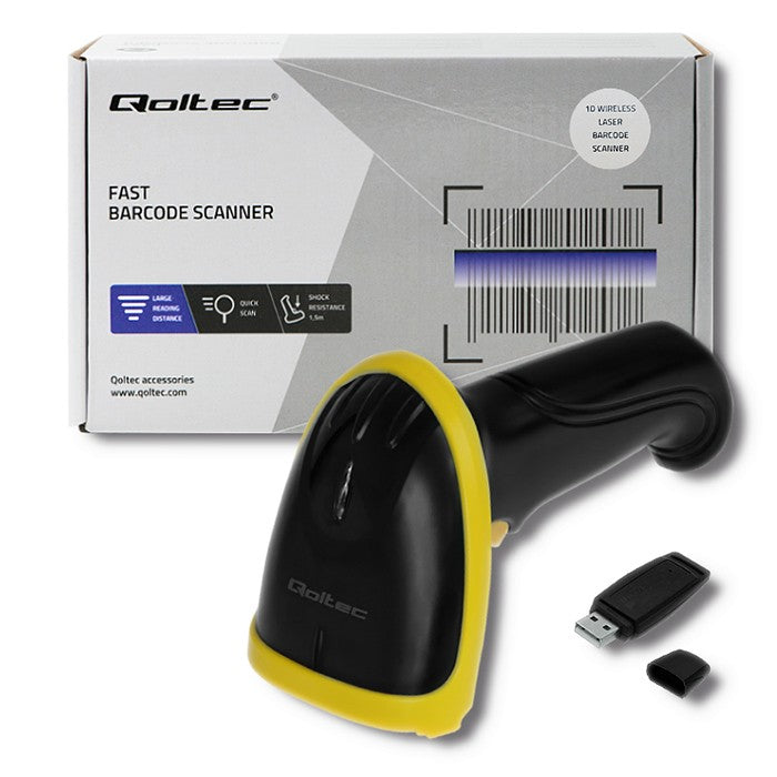 Qoltec Wireless laser scanner 1D | 2.4GHz