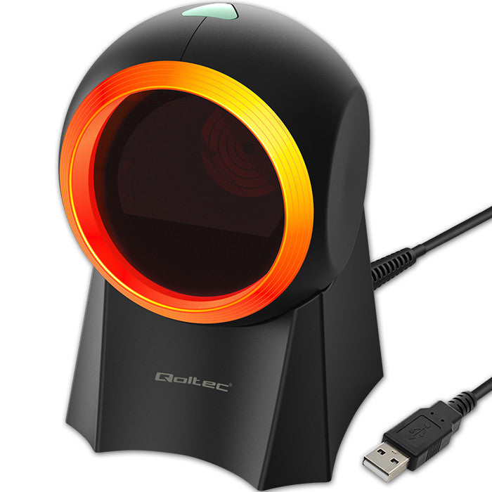 Qoltec Wired desktop barcode scanner 1D | 2D