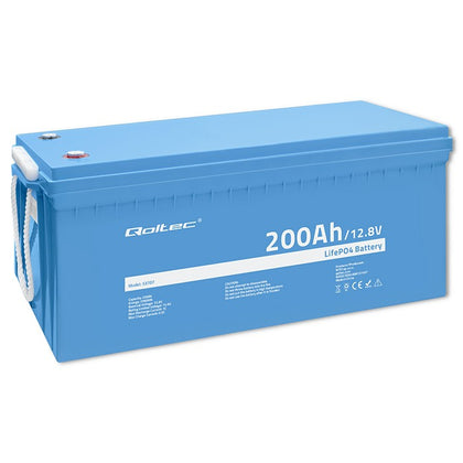 Qoltec LiFePO4 lithium iron phosphate battery | 12.8V | 200Ah | 2560Wh | BMS