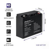 Qoltec AGM battery | 12V | 17Ah | Maintenance-free | Efficient| LongLife | for UPS, scooter