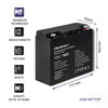 Qoltec AGM battery | 12V | 18Ah | Maintenance-free | Efficient| LongLife | for UPS, scooter