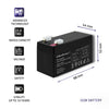 Qoltec AGM battery | 12V | 1.3Ah | Maintenance-free | Efficient| LongLife | for UPS, scale, cash register