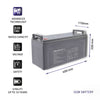 Qoltec AGM battery | 12V | 120Ah | 35.2kg | Maintenance-free | Strong | LongLife | for UPS, RV, boat, heater