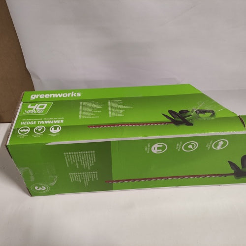 Ecost customer return Greenworks 40V Cordless Hedge Trimmer (Battery and Charger Not Included), gree