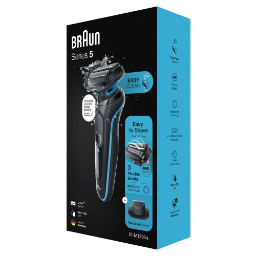 Braun Series 5 51-M1200s Shaver, Black/Mint
