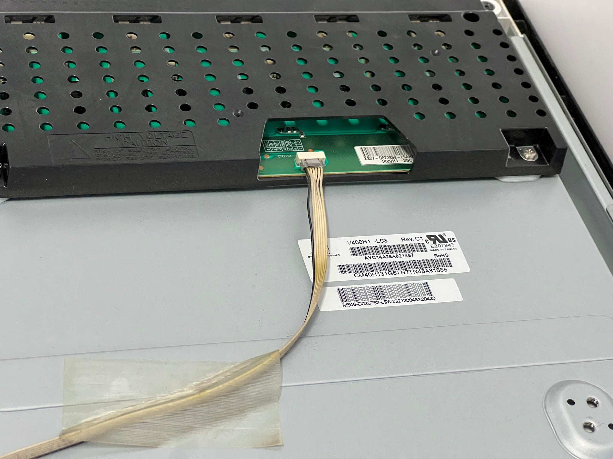 V400H1-L03 Samsung LE40A567P2W screen matrix