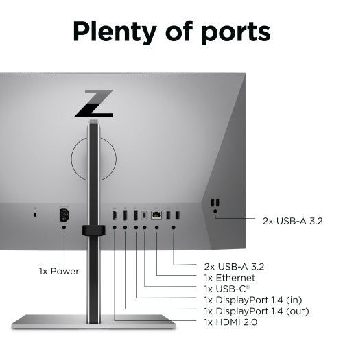 HP Z24m G3 Monitor 23.8'' IPS QHD 2560x1440, 5 ms, 400 cd/m2, 90 Hz, Silver