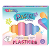 Colorino Pastel plasticine 6 colours round