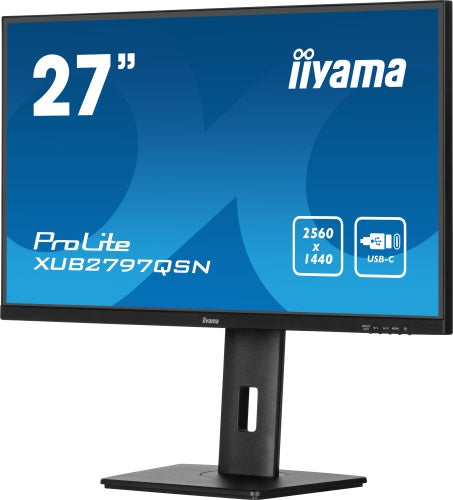 iiyama ProLite XUB2797QSN-B2 Monitor 27'' IPS, UHD 2560x1440, 1 ms, 300 cd/m2, 100 Hz, Black