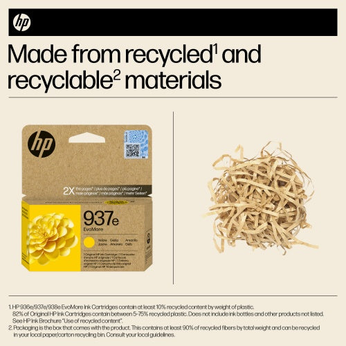 HP 937e EvoMore (4S6W8NE) Ink Cartridge, Yellow