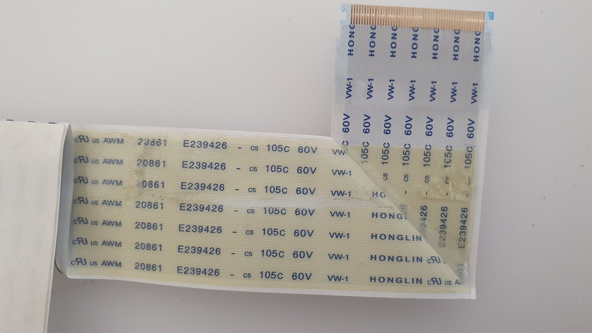 LVDS Cable HONGLIN E239426 20861 105C 60V for Philips 32PFL4007T/12