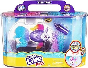 Ecost Customer Return Little Live Pets 26164 game set with an exclusive, interactive LIL Dipper Fisc