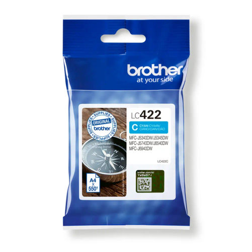 Brother LC422 (LC422C) Ink Cartridge, Cyan