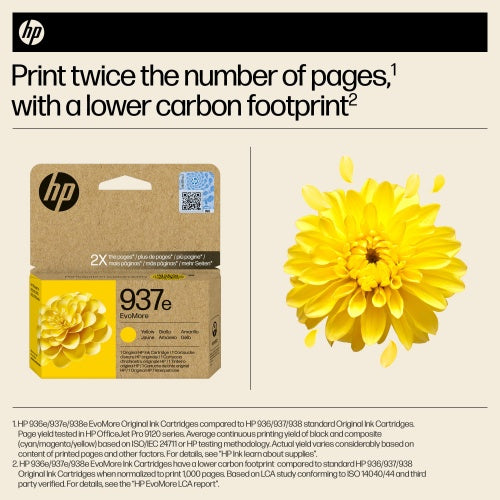 HP 937e EvoMore (4S6W8NE) Ink Cartridge, Yellow