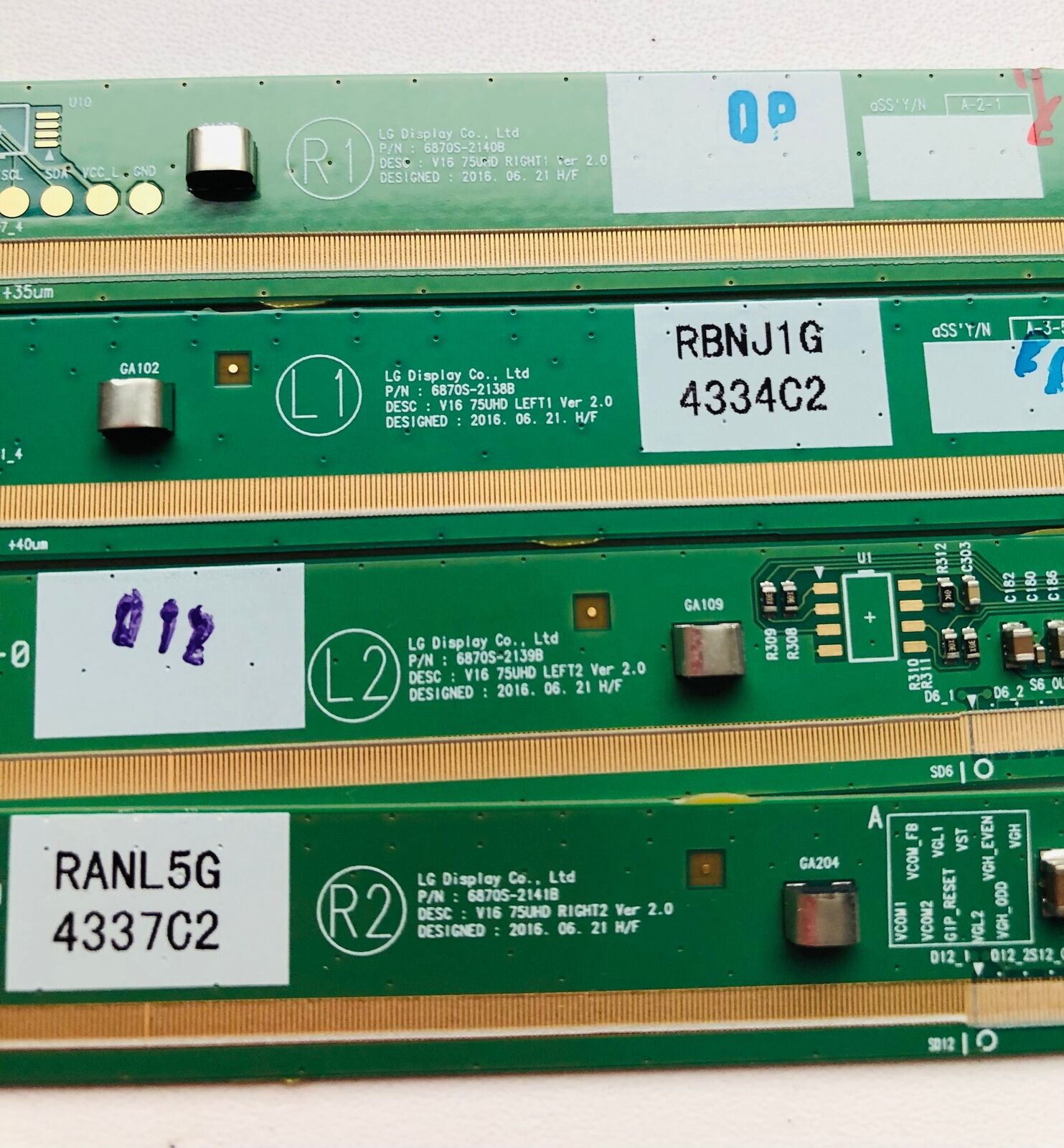 6870S-2140B 6870S-2138B 6870S-2139B 6870S-2141B LCD PANEL PCB BOARD SONY KD-75XE