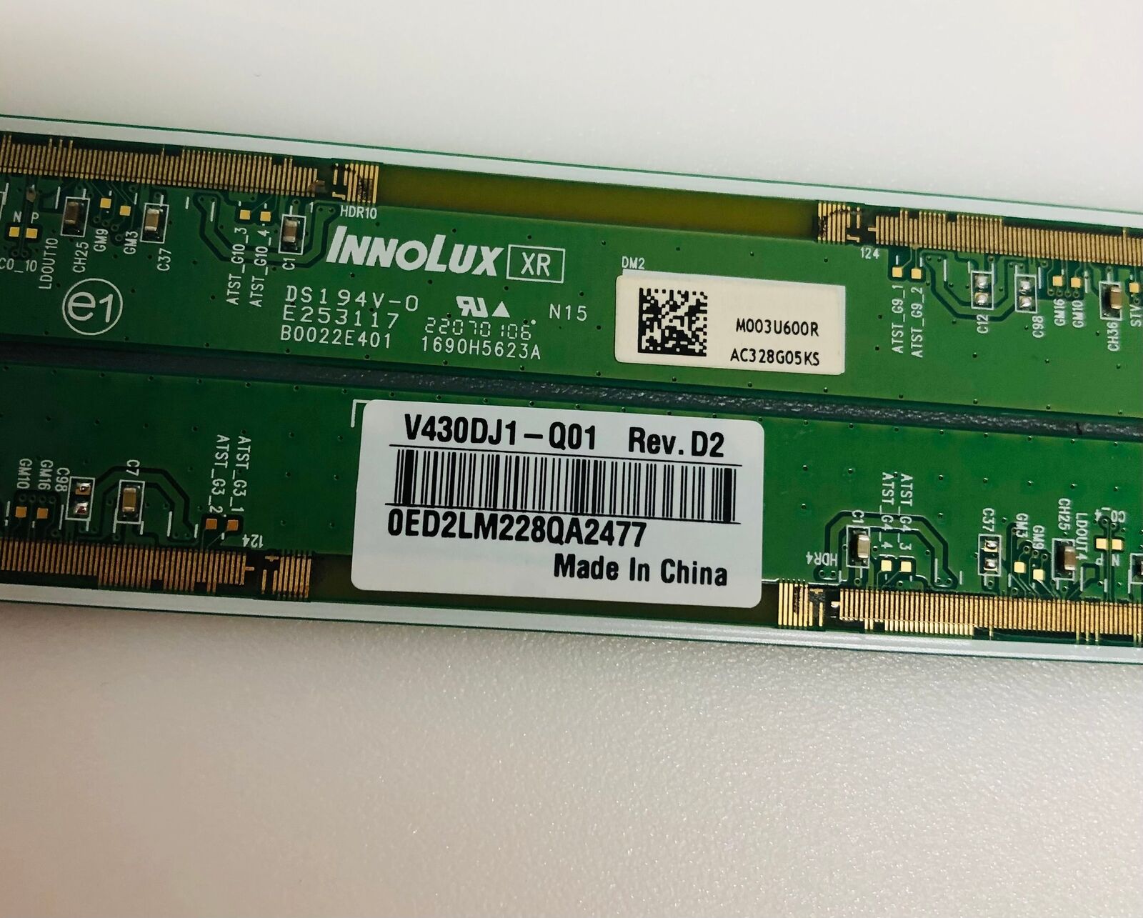 V430DJ1-Q01 LCD PANEL MATRIX BOARDS - PHILIPS 43PUS8007/12