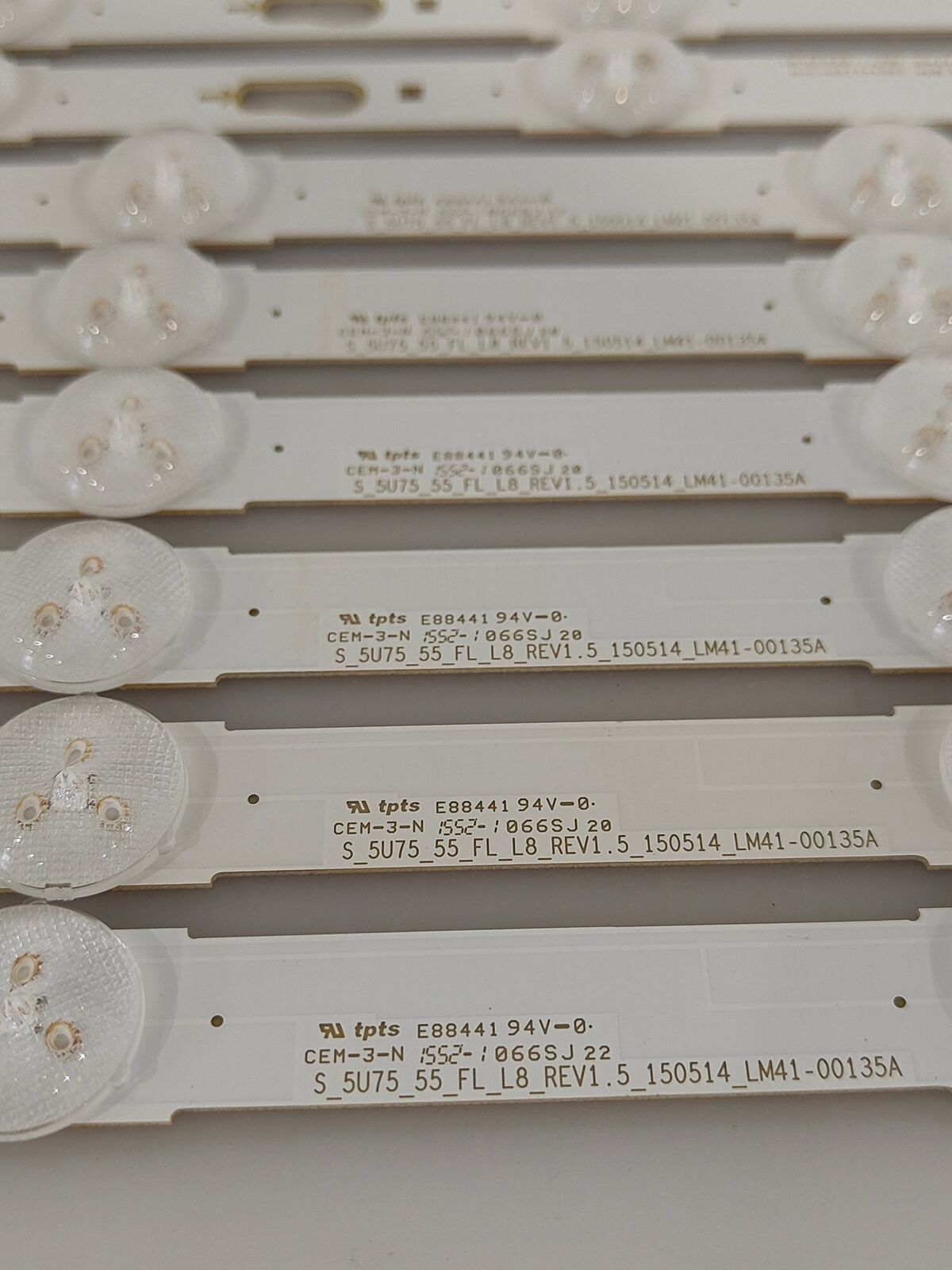 LM41-00135A BACKLIGHT – 6 LONG 6 SHORT STRIPS - SAMSUNG UE55JU6512U