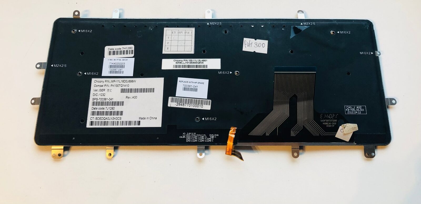 700381-041 keyboard - HP Spectre XT Pro Ultrabook