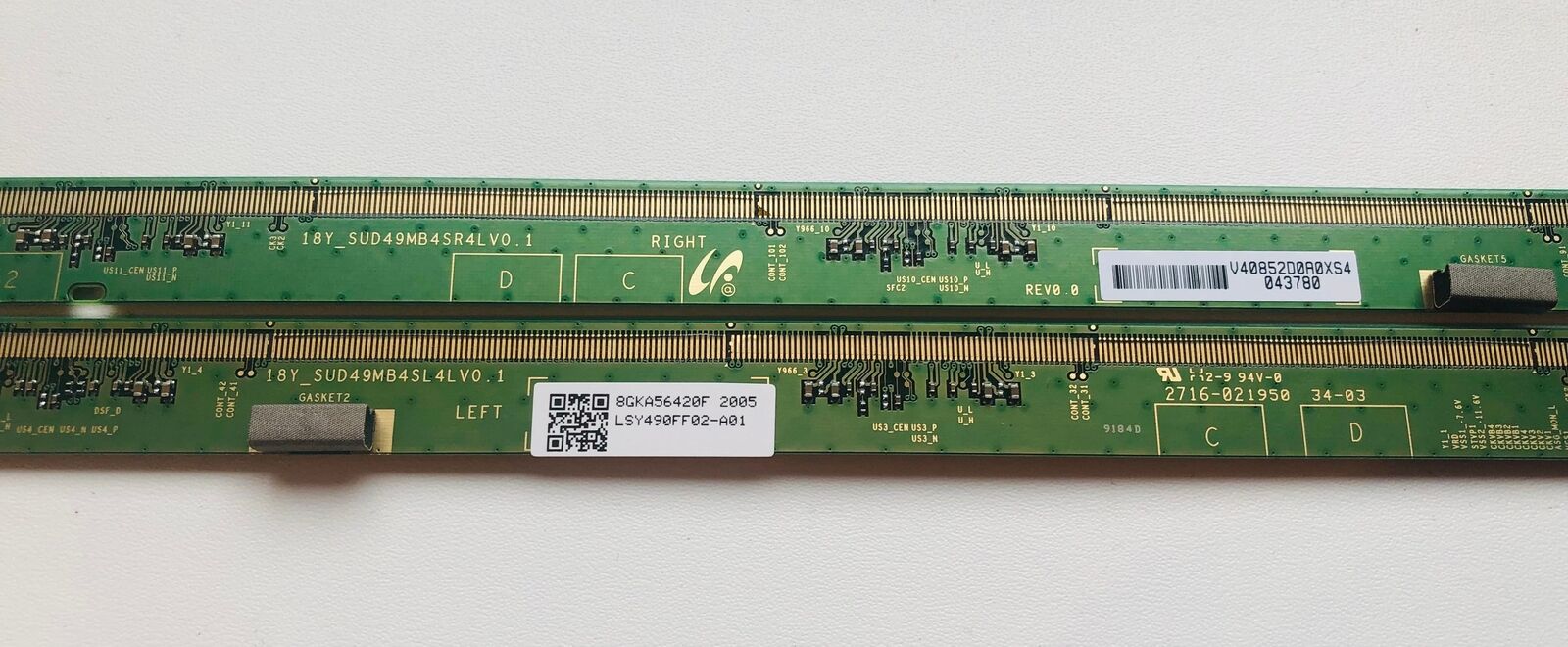 18Y_SUD49MB4SR4LV0.1 18Y_SUD49MB4SR4RV0.1 T-CON BOARDS - SONY KD-49XH9505