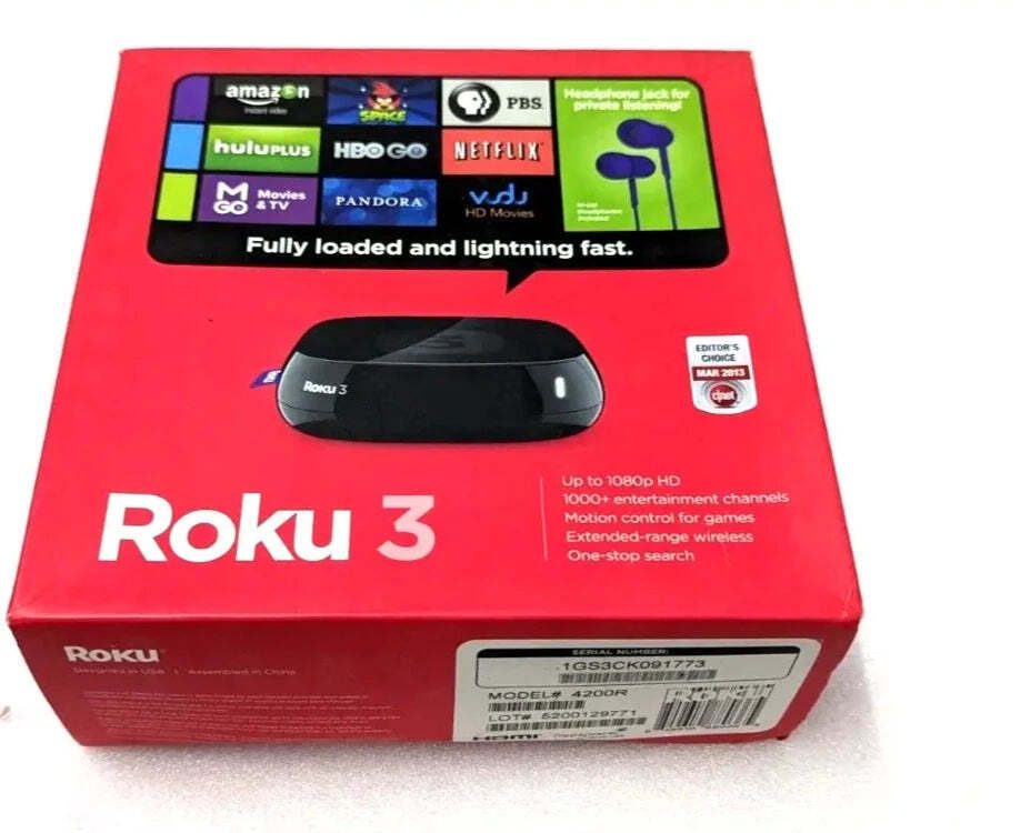 Roku 3 4200r Streaming Media Player