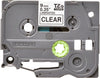 Brother TZE-121 (TZE121) Laminated Labelling Tape Cassette, Black on Clear 9mm, 8m
