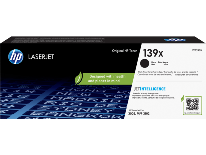 HP 139X (W1390X) Toner Cartridge, Black