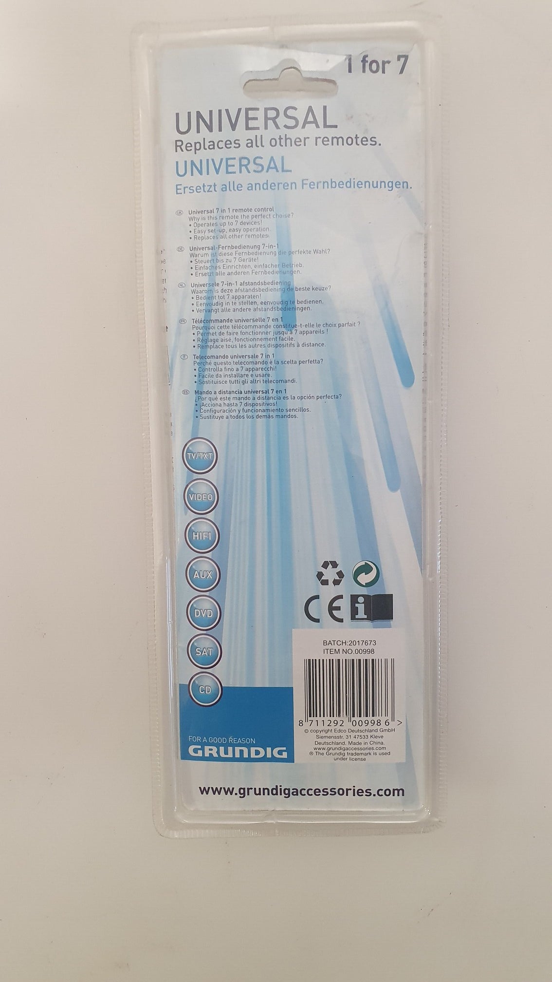 Grundig Universal 7-in-1 Remote Control