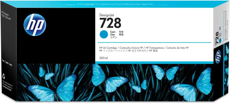 HP 728 (F9K17A) Ink Cartridge, Cyan