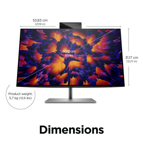 HP Z24m G3 Monitor 23.8'' IPS QHD 2560x1440, 5 ms, 400 cd/m2, 90 Hz, Silver
