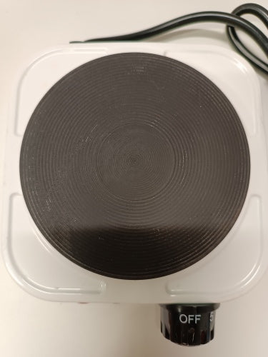 Ecost Customer Return, Mini Cooker Electric 500 W Adjustable Grill Plate Cast Iron Travel Camping 10