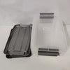 Ecost customer return AmazonBasics, Set of 3 Storage Boxes, 5 L, with Clips, Stackable, Living Room,