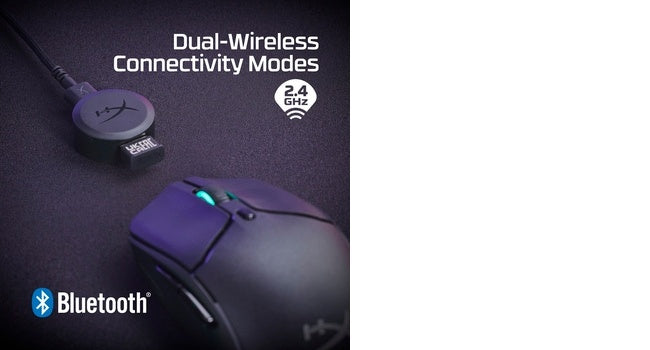 HyperX Pulsefire Haste 2 Wireless Gaming Mouse RF Wireless+Bluetooth, 26000 DPI, RGB Lighting, Black