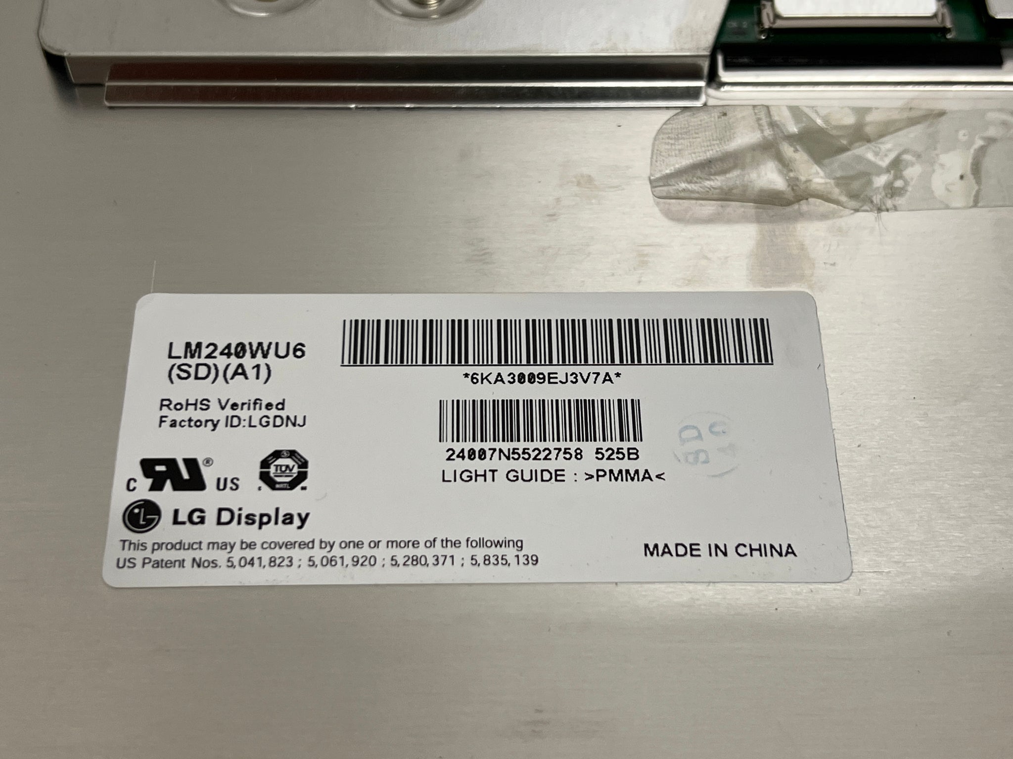 LM240WU6 matrix screen for APPLE CINEMA A1267