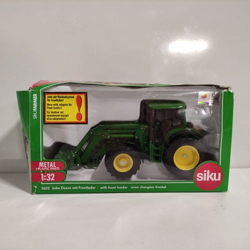 Ecost Customer Return John Deere tractor with front loader, scale 1:32, metal/plastic