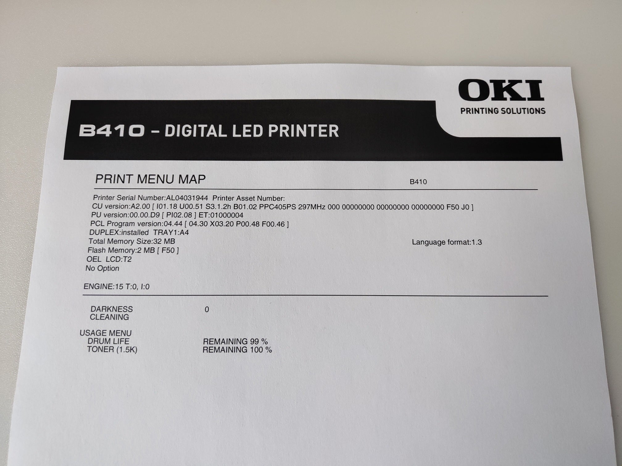 OKI B410d (N22110B) Monochrome Laser Printer