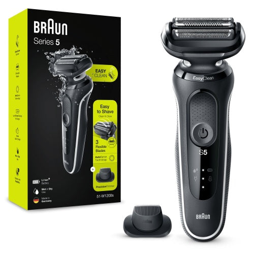 Braun Series 5 51-W1200s Shaver, Black/White