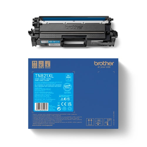 Brother TN-821XLC (TN821XLC) Toner Cartridge, Cyan