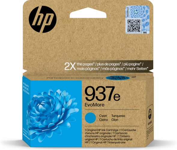 HP 937e EvoMore (4S6W6NE) Ink Cartridge, Cyan