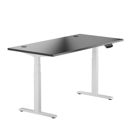 Adjustable Height Table Up Up Thor White, Table top L Black