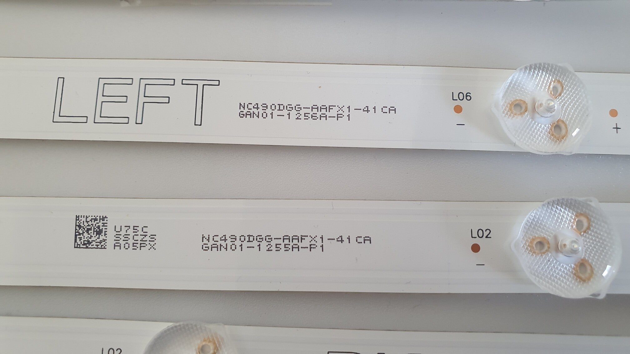 NC490DGG-AAFX1-41 backlights for LG 49UJ630V (8 pcs)