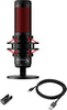 HyperX QuadCast Microphone USB Mini-B, 3.5mm jack, Red Lighting, Black