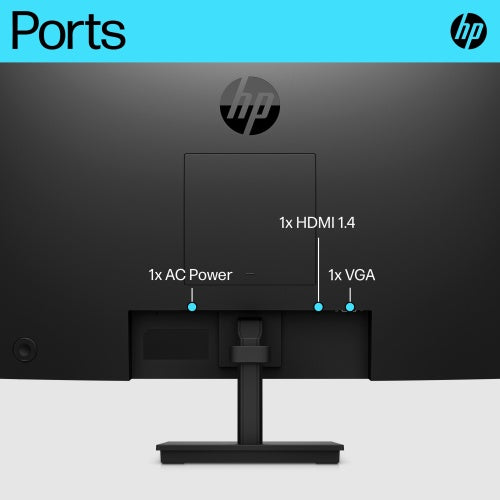 HP V24v G5 Monitor 23.8'' VA FHD 1920x1080, 5 ms, 250 cd/m2, 75 Hz, Juoda