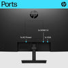 HP V24v G5 Monitor 23.8'' VA FHD 1920x1080, 5 ms, 250 cd/m2, 75 Hz, Juoda
