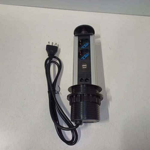 Ecost customer return LINK LKMPT02 retractable tabletop power strip with 2 Italian standard 16A sock