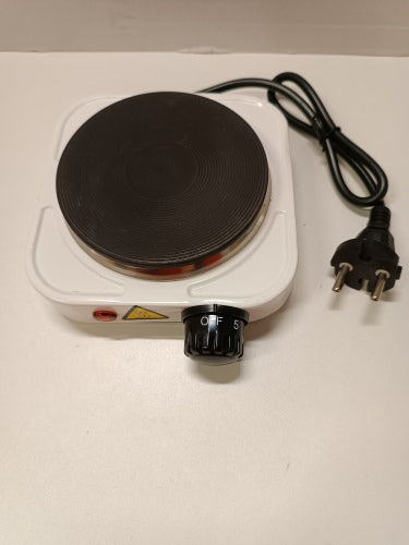 Ecost Customer Return, Mini Cooker Electric 500 W Adjustable Grill Plate Cast Iron Travel Camping 10