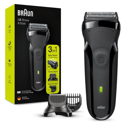Braun Series 3 Shave&Style 300BT Shaver, Black